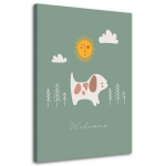 L&otilde;uendiprint Koer ja pilved 40x60 sinine