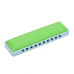 Harmonica Diatonic Blues Harmonica 10 auku Blues Harf Mouth Orel Harmonica vaigust kest lastele roheline