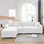 Veekindlad elastsed diivanikatted elutuppa &Uuml;hev&auml;rviline diivani kate Stretch diivanikate nurk L-kujuline diivan, vaja osta 2tk 3 seater 185-230cm valge