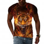 Uus mood 3D-printimine Animal Tiger graafilised t-s&auml;rgid Summer Casual Trend Hip Hop harajuku stiilis t-s&auml;rk trendyol meestepood S