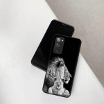 Mustast silikoonist Super Lion mustriga telefoni&uuml;mbris Samsung Note 20 Ultra 10 9 8 Galaxy S20 Fe S21 S22 5g S10 Plus matt pehme kate jaoks for Samsung S10