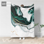 Roheline tekk diivan Abstrakt marmorist dekoratiivne tekk kohev flanellist voodikate fliisist tekk reisimiseks 80x100cm