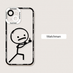 L&auml;bipaistev Cartoon Matchman telefoni&uuml;mbris Xiaomi Mi 12 11 Lite 12T 11T 13 Pro Lite NE Poco X5 X4 M4 X3 Pro 4G 5G pehme kate jaoks For Mi 11T