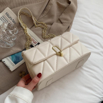 Tikandid niidiga &otilde;lakott naistele Ketid Disain klapiga messenger kott Moebr&auml;ndid Crossbody kott K&auml;ekott 23*11.5*16cm beež