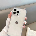 Luksuslik kristallselge kaitseraua kaitse&uuml;mbris iPhone'i 14 13 12 11 Pro Max Mini X Xs Max Xr 7 8 14plus Se jaoks l&auml;bipaistev akr&uuml;&uuml;lkate For iPhone 7 8 puhas