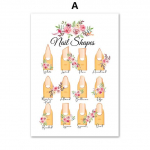 P&otilde;hjamaade k&uuml;&uuml;nelakk v&auml;rviline ilusalongi meik seinakunst l&otilde;uendimaaling plakatid ja v&auml;ljatr&uuml;kid seinapildid manik&uuml;&uuml;ri ruumi sisekujunduseks 21X30cm No Frame