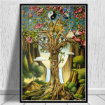 Alex Grey Ps&uuml;hhedeelne Trippy Tree Life Pictures Seinakunst, l&otilde;uendiprindid Maalimine Magamistoa Abstraktne Plakat Kaasaegne kodukaunistus 60X80cm Unframed