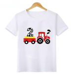 Poiste T-s&auml;rk 1-9-aastasele s&uuml;nnip&auml;evale tr&uuml;kitud Traktori auto t&otilde;mbamine Multifilmi Laste T-s&auml;rk Beebi t&uuml;drukute riided 3T(100)