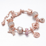 Roosi kuldse s&uuml;dame elupuu v&otilde;lu k&auml;ev&otilde;ru naistele ja lastele Lehthelmestega ehted originaalsed peokingid 17cm kuld