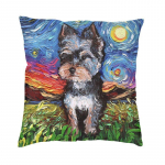 Luksuslik Starry Night Yorkshire'i terjeri padjakate 45*45 cm pol&uuml;ester Yorkie koerte padjap&uuml;&uuml;r Diivani kaunistus padjap&uuml;&uuml;r 30x30cm 12x12in