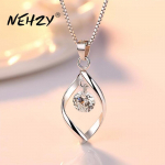 NEHZY 925 silver needle women's fashion new jewelry high quality Cubic Zirconia retro simple pendant necklace long