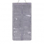 P&auml;ikeseprillide korraldaja Suur mahutavus, s&auml;&auml;sta ruumi Tolmukindel 16 piluga vildist taskud Panipaik L&auml;bipaistev seinale kinnitatav p&auml;ikeseprillide hoidik koduseks kasutamiseks helehall v&auml;rv