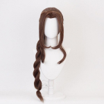Animem&auml;ng Final Fantasy VII Gainsborough Aerith Cosplay parukas, t&uuml;druk, juuksepael, pats, naiste lainelised lokkis tukk, juuksed One Size pruun