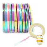 18 tk Candy v&auml;rviline k&uuml;&uuml;nekunst triibutav teip Kleebised K&uuml;&uuml;netarvikud K&uuml;&uuml;nekaunistus