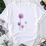 (Aasia suurus) Fashion Plant Trend Armas stiil Armas tr&uuml;kiga graafiline t-s&auml;rk Naiste vabaaja T-riietus vabaaja naiste l&uuml;hikeste varrukatega T-s&auml;rk S