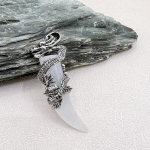 Vintage draakoni looduslikud kalliskivid Lapise kivikristallkvartsist suure sarvega kaelakee ripats isetegemise ehete valmistamiseks