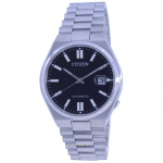 Citizen musta numbrilauaga roostevabast terasest automaatne meestekell NJ0150-81E must