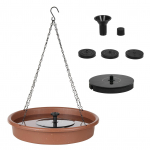 Aiahoovi lindude s&ouml;&ouml;tmisaluse tugit&ouml;&ouml;riistade komplekt p&auml;ikesepurskkaevu pumbaga with Solar Fountain Pump pruun