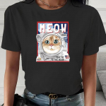 Mood Summer Astronaut Print Naiste T-s&auml;rk O-kaelusega l&uuml;hikeste varrukatega vabaaja hingav naiste trikootop naiste r&otilde;ivad t&auml;navar&otilde;ivad XXL
