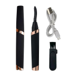 Uus elektriline soojendusega ripsmekoolutaja, kaasaskantav USB-laetav LCD-valgusega 3 temperatuuriga naiste t&uuml;drukutele must