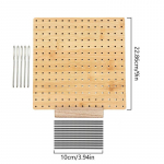 4-tolline kudumiskomplekt Blokeerimislaud bambusest heegeldatud Granny Square K&auml;sit&ouml;&ouml;na valmistatud puidust heegeldatud tarvikud 9Inch