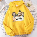 Harajuku m&auml;ngu avatar The Last Airbender Hoodies Unisex Funny Manga Kawaii Aang TophBeifong Graafiline pikkade varrukatega vabaaja dressipluus L