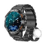 2023. aasta uus 1,39-tolline Bluetooth-k&otilde;ne nutikell meeste spordi- ja fitnessj&auml;lgija IP68 veekindel nutikell Androidile iOS 400 mAh Steel belt + silicone bel