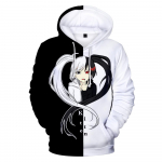 Danganronpa Merch 3D kapuutsid Monokuma Cosplay kost&uuml;&uuml;m Anime dressipluusid Kawaii laste kapuuts Casual Unisex must ja valge mantel 2XL