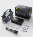 MIFA WildRocki kaasaskantav karaokepok&otilde;lar koos juhtmeta mikrofoniga, Bluetooth 5.0 k&otilde;larid, 60 W v&otilde;imas heli, 13 tundi m&auml;nguaega must