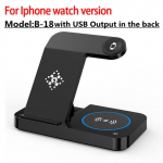 Kokkupandav 4-&uuml;hes juhtmevaba laadija alus iPhone'ile 14 13 12 11 Apple Samsung Watch Airpods Pro IWatchi kiirlaadimisdokk For Apple Watch must