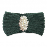 Talvine heegeldatud peapael naistele Kristallp&auml;rlid Juuksepael Villane K&otilde;rvasoojendaja Soe Kootud Peakate Elastne Lai turban Bandaanid Moodsad Juuste Aksessuaarid oliiv