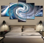 5-osaline l&otilde;uendikunst Fraktaalne spiraal Abstraktne Cuadros Decoracioni maalid l&otilde;uendil Seinakunst kodukaunistusteks Seinakaunistus Ilma raamita 20x35cm*2 20x45cm*2 20x55cm*1