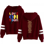 Love On Tour Itin Merch Huppar Unisex/Naistele HIP HOP Pusa Kapuutsiga Pikkade varrukatega Kampsun Unisex 2XL