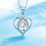 Uus Beating Heart Kaelakee Kerge Luksus Ni&scaron;&scaron; Disain Love Clavicle kett valge