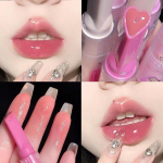 Jelly Lipstick Pen Love Heart huulepulk Mirror Watergloss huuleglasuur Niisutav Sexy Lip Plumper Veekindel huulemeik