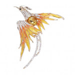 Pross N&otilde;el Glitter Riietus Sobivad peene t&ouml;&ouml;tlusega Mood Phoenix Bird Corsage Pross Naiste Ehted kuldne