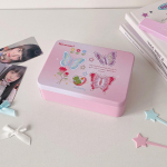 Lauaarvuti salvestuskast K&auml;sikonto DIY materjal Suure mahutavusega salvestuskast 3-tolline fotode salvestuskast 14*4.5*10cm roosa