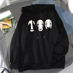 Anime Hinge &Auml;ra v&otilde;etud No Face Hupparid Tr&uuml;kitud Unisex Naiste Mood Streetwear Y2k Huppar Kapuutsiga Dressipluusid Pulloverid Unisex R&otilde;ivad 2XL
