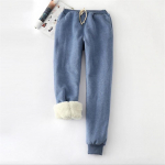 Naiste p&uuml;ksid soojad paksud sametist ka&scaron;miirist haaremip&uuml;ksid naiste elastse v&ouml;&ouml;kohaga dressip&uuml;ksid fliisist p&uuml;ksid L sinine