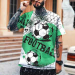 Suvine meeste T-s&auml;rk Jalgpalli MMi Lahe 3D-printimine &Uuml;markaelusega T-s&auml;rk Kvaliteetne S-6XL S