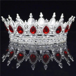 Crystal Vintage Royal Queen King Tiaras ja kroonid Meeste/naiste v&otilde;istlus ballile Diadem Juuksekaunistused Pulmajuuksed Ehted Aksessuaarid