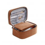 Kosmeetikakott koos meigipintsli hoiukohaga, suure mahutavusega veekindel kunstnahast reisi tualett-tarvete korraldaja