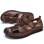 40-48 K&auml;sitsi valmistatud meeste sandaalid v&auml;lissandaalid Nahast sandaalid rannajalatsid matkamiseks &otilde;ues nahast sandaalid 44 tumepruun v&auml;rv