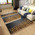 3D vintp&uuml;stoli revolverp&uuml;stol koomiksiala vaip, elutoa magamistoa vaip, k&ouml;&ouml;gi uksematt, vannitoa libisemisvastane p&otilde;randamatt 40x60cm