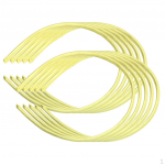 10 Pieces 0.4 Cotton Plastic Alice Band Headband DIY Hairdressing Ornaments - Yellow, as described