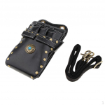 High Quality PU Leather Hairdresser Bag Tool Black, as described