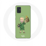 &Uuml;mbris Samsung Galaxy A51 5G &Uuml;hes t&uuml;kis Manga Roronoa Zoro jaoks