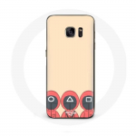 Samsung Galaxy S7 &uuml;mbris Squid m&auml;ngumaskid, nelinurkne kolmnurk ja ringikujuline ventilaatorikunst