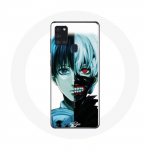 Coque Samsung Galaxy A21S Ken Kaneki Tokyo Ghoul Visage Moiti&eacute;