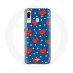 Coque pour Samsung Galaxy A20e BTS Bangtan Gar&ccedil;ons BT21 TATA de V Fond Bleu